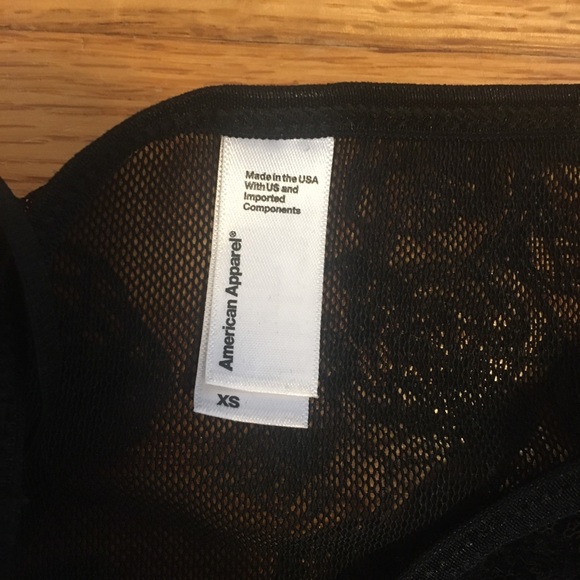 Black bodysuit with rose detailing. - Picture 4 of 5